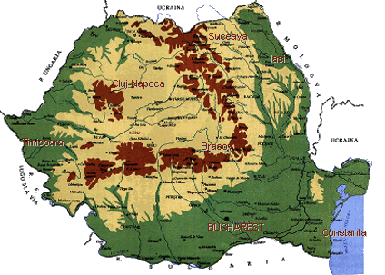 Map of Romania